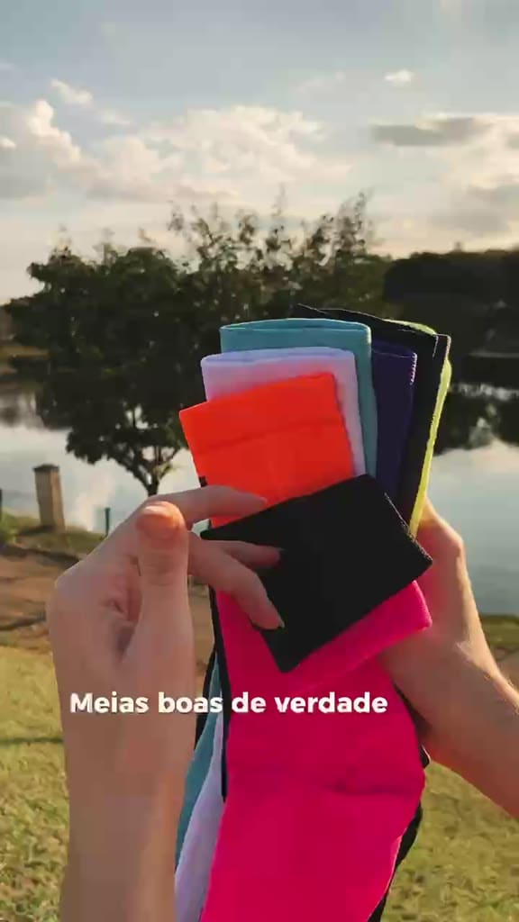 Kit 2 pares Meia 97% Poliamida Performance Pro Cano Médio Corrida Unissex Academia Esportiva Gym